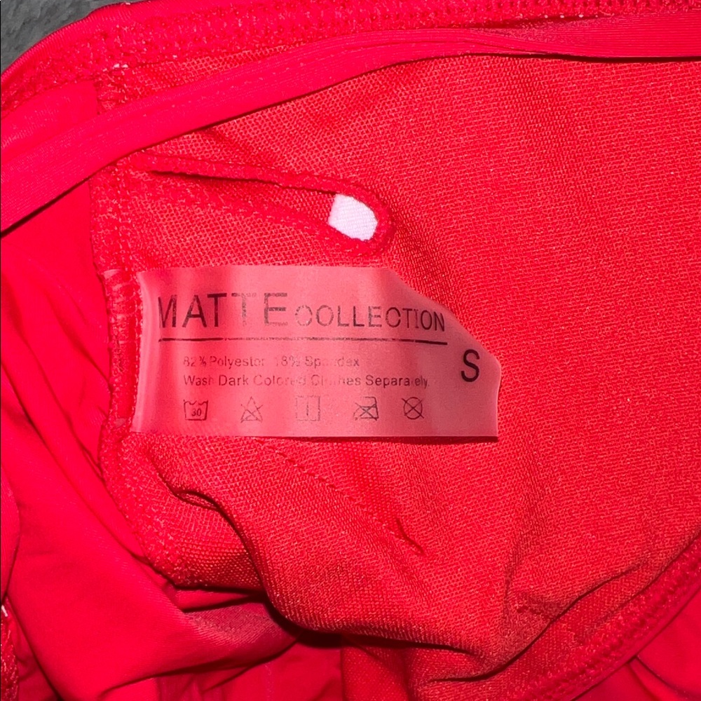 Red Women's One Piece Swimsuit - Picture 4 of 4